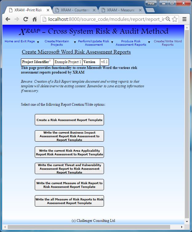 Create Microsoft Word Risk Assessment Reports